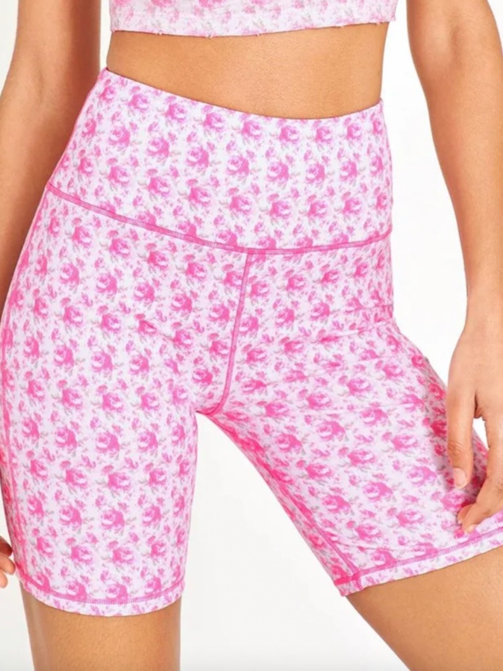 NWT LoveShackFancy Pink Floral Bike Shorts